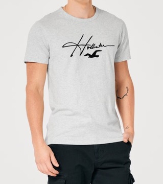 t-shirt Hollister Abercrombie koszulka L szara