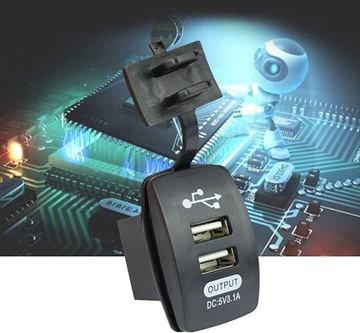 HNÍZDO ZAPALOVAČE 12V-24V MINI MIKROSPÍNAČ DUAL USB