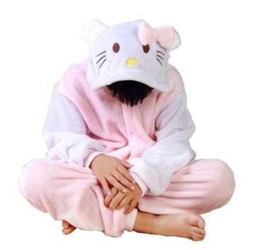 PIŻAMA FLANELOWA DRES KIGURUMI KOSTIUM HELLO KITTY