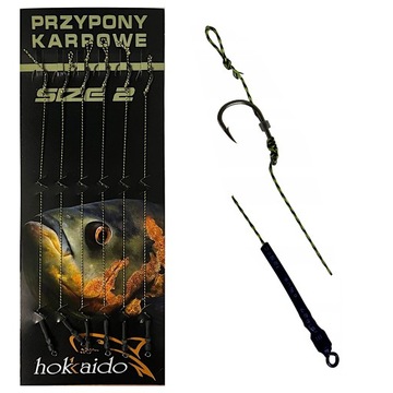 PRZYPON KARPIOWY Z WŁOSEM PLECIONKA HAK rozm. 2