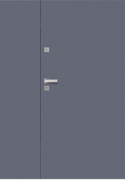 DRZWI WEJŚCIOWE DWUSKRZYDŁOWE LAK GŁADKI 140 Prawe, OD RĘKI