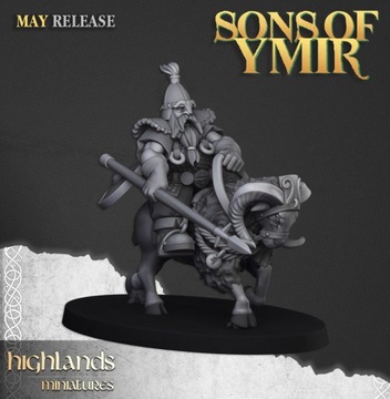 Mounted Dwarfs #1 Highlands Miniatures