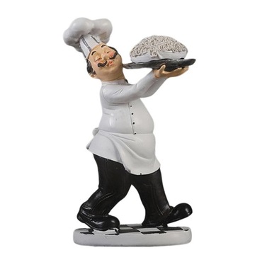 Figurka francuskiego szefa kuchni Ozdoba kuchenna Kucharz z żywicy