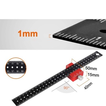 Раздвижной штангенциркуль 45° 90° 135° 30 см под разными углами