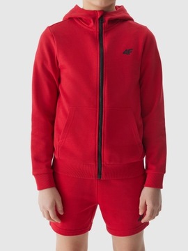 4F ТОЛСТОВКА С КАПЮШОНОМ ДЛЯ МАЛЬЧИКОВ - КРАСНАЯ, размер 158