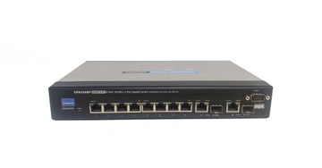 Linksys SRW208MP 8-Port 10/100 PoE Switch + 2-Port Gigabit with WebView
