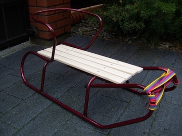 ПОЛЬСКИЕ БАЗОВЫЕ САНКИ СО СПИНКОЙ И МАТРАСОМ