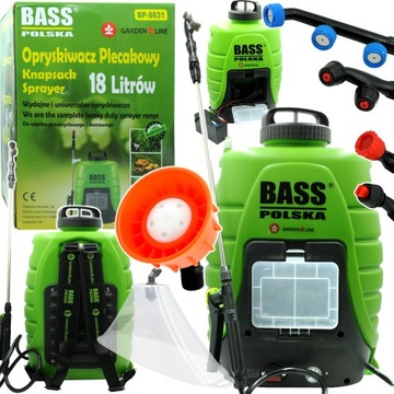 PLECAKOWY OPRYSKIWACZ AKUMULATOROWY ZESTAW BASS