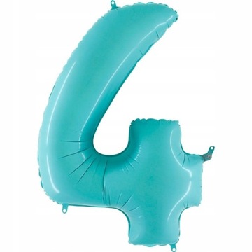 Balon foliowy cyfra 4 Pastel Blue 102cm XXL