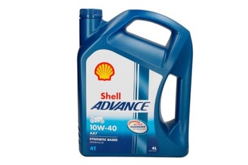 OLEJ SHELL 10W40 4L ADVANCE 4T AX7 / MOTOCYKLE