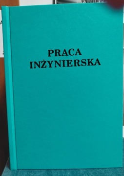 Wydruk i Oprawa Praca Inżynierska Turkus Napis Czarny