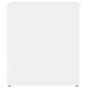 Skrzynia, biel z połyskiem 84x42x46 cm, materiał d