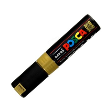 Marker z farbą plakatową 8mm złoty UNI POSCA PC-8K
