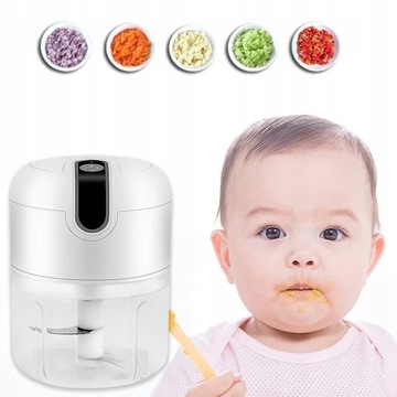 ЭЛЕКТРИЧЕСКИЙ ИЗМЕЛЬЧИТЕЛЬ ДЛЯ ЛУКА, МИНИ-ИЗМЕЛЬЧИТЕЛЬ ТРАВ, 250 МЛ+100 МЛ