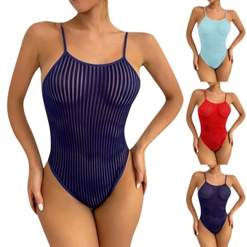Sexy One Piece con suit Women Sex Low-Cut Basic T