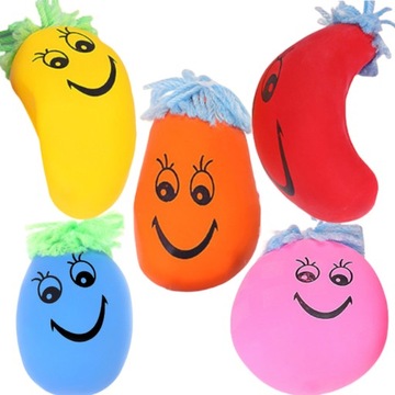 GNIOTEK ANTYSTRESOWY REHABILITACYJNY BUŹKA UŚMIECH Z MASĄ MĄCZNĄ ZOŚKA 5szt