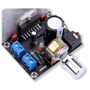 Moduł wzmacniacz audio 2x35W klasa AB 9-14.4V TDA7377 + radiator + jack 3.5