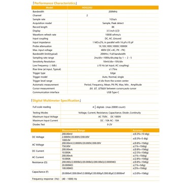 Цифровой осциллограф OWON HDS2202 + мультиметр