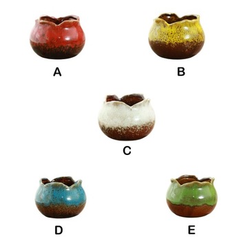 2 комплекта керамических цветочных горшков с лепестками