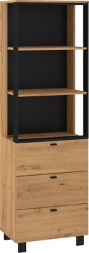 meble GAVES 11 regał na książki loft artisan/czarn