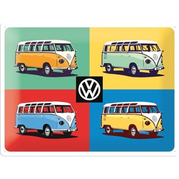 Metalowy plakat VW Four Bullis Pop Art Prezent