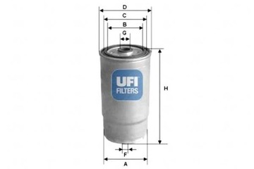 UFI FILTR PALIWA DIESEL UFI