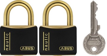Kłódka mosiężna ABUS 2x 718/40 B Twin S