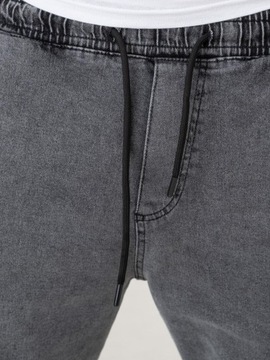 SPODNIE JEANSOWE JOGGER CARGO MĘSKIE Szare i8 Denim Classic 32