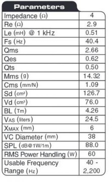 Динамик Dayton Audio RS180-4 7 дюймов, сопротивление 4 Ом