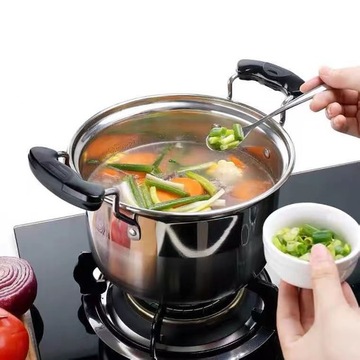 СУПОВАЯ КАСТРЮЛЯ НЕРЖАВЕЮЩАЯ СТАЛЬ 4Л ДОМАШНЯЯ КУХНЯ УТЕПЛЕННАЯ