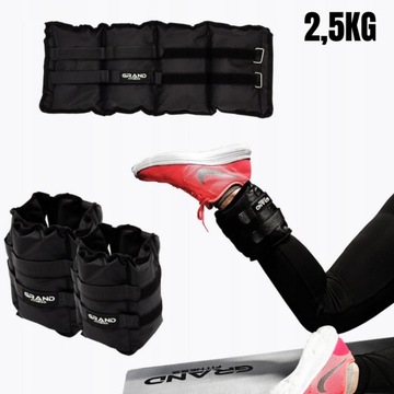 Obciążenie do ćwiczeń na kostkę / rękę 2,5kg - PARA