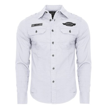 Košeľa s dlhým rukávom BRANDIT Luis Vintageshirt white M