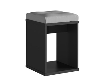 BETA 12 LED косметический туалетный столик + ТАБУРЕТ Черный