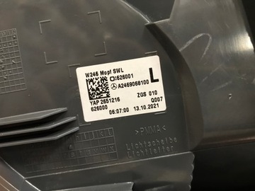 A2469068100 SVĚTLO ZADNÍ MERCEDES A246 LED LEVÝ ORIGINÁLNÍ