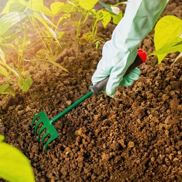 ZESTAW NARZĘDZI OGRODNICZYCH 3w1 ŁOPATKA GRABKI WYCINACZ DO OGRODU MOCNE