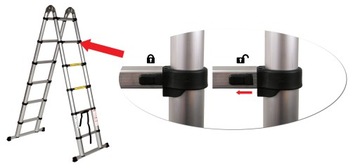 ШАРНИРНАЯ ТЕЛЕСКОПИЧЕСКАЯ ЛЕСТНИЦА 3,8М 2XSTAB / ЛЕСТНИЦА