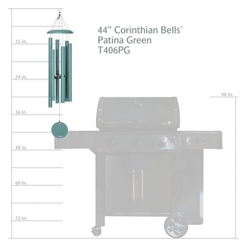Коринфские колокольчики ок. 112 см ИЗУМРУДНЫЕ 44 дюйма.