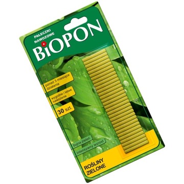 BIOPON PAŁECZKI NAWOZOWE DO ROŚLIN ZIELONYCH 30 sz