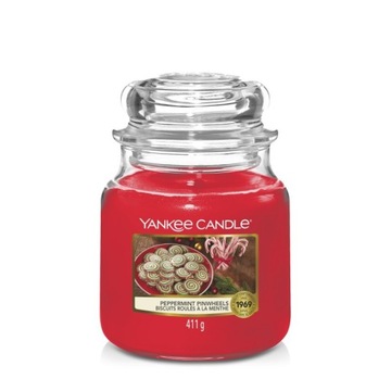 Średnia świeca Peppermint Pinwheels Yankee Candle