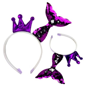 OPASKA SYRENA MAGICZNY strój Akcesoria OGON SYRENI Arielka błyszczący róż