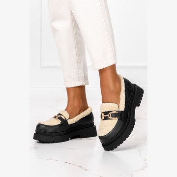 МОКАСИНЫ С ОВЕЧНЫМ ПОКОЛОМ ИЗ ГЛАВНОЙ КОЖИ НОВИНКА 36