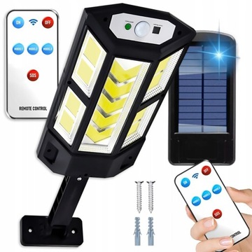 LAMPA SOLARNA LED CZUJNIK ZMIERZCHU I RUCHU PILOT