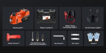 Гидравлический электрический автомобильный подъемник 5T с воздушным компрессором и светодиодной подсветкой