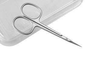 Профессиональные ножницы для ногтей и кутикулы, хирургические щипцы, серебристая сталь.