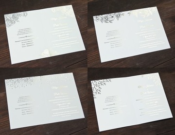 ПОЗОЛОЧЕННЫЕ СВАДЕБНЫЕ ПРИГЛАШЕНИЯ C6 - 2 ШТ.