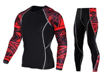 ODZIEŻ TERMOAKTYWNA RASHGUARD LEGINSY KOMPLET XXL