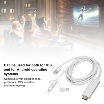 3 в 1 Кабель-адаптер Micro USB Type C Адаптер кабеля HDMI Mirror in G