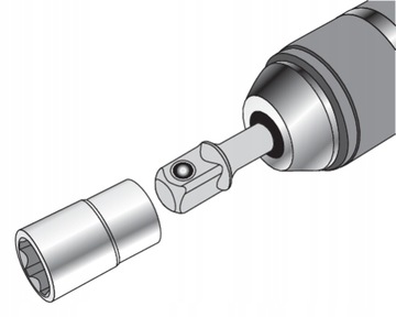 НАБОР YATO ШЕСТИГРАННЫХ ПЕРЕХОДНИКОВ ДЛЯ НАСАДОК 1/4 3/8 1/2 СТАЛЬ 40CR YT-04685
