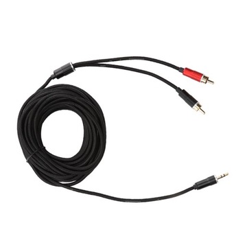 3.5 MM do 2RCA komponentowy przewód ABS kabel AV