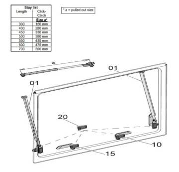Стеклоподъемник Dometic Seitz приводной рычаг 500